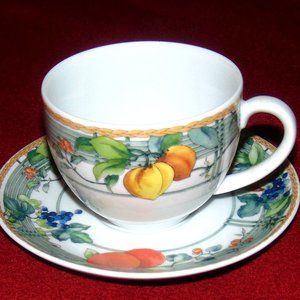 Wedgwood Home EDEN Fine Porcelain China Cup & Saucer Fruit Trellis 3 Avail XLNT